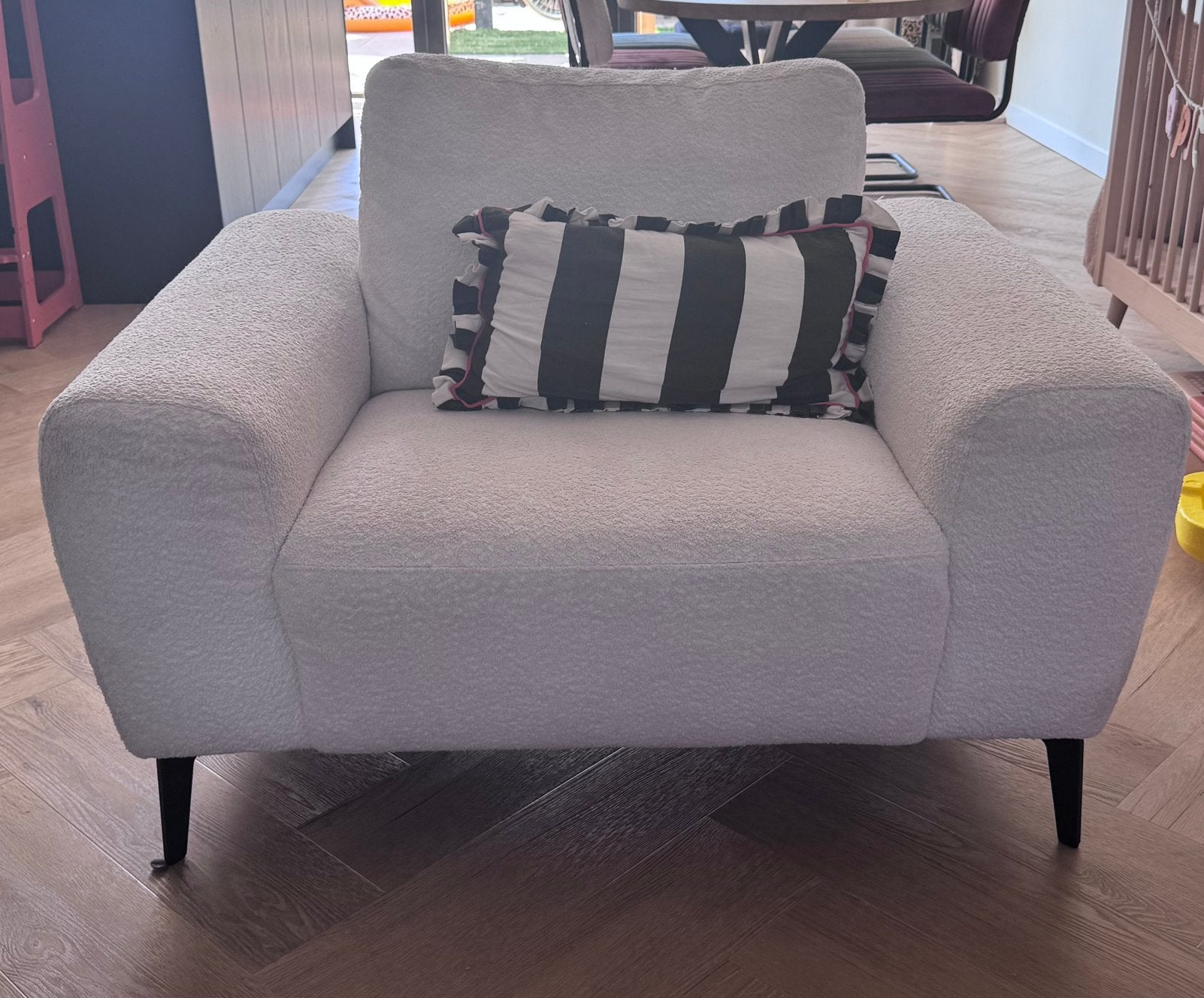 Teddy fauteuil/loveseat, Ophalen, Zo goed als nieuw, Stof, 75 tot 100 cm