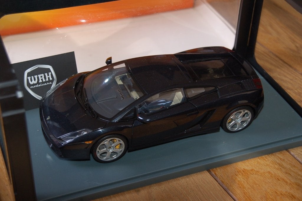 1:18 Lamborghini Gallardo nero Autoart 74572 WRH, Verzenden, Zo goed als nieuw, Auto, Overige merken