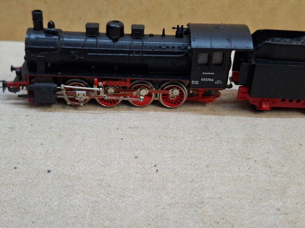 PIKO  STOONTREIN MET KOLEN WAGONS EN RAILS EN WISSELS, Gelijkstroom, Gebruikt, Treinset, Piko