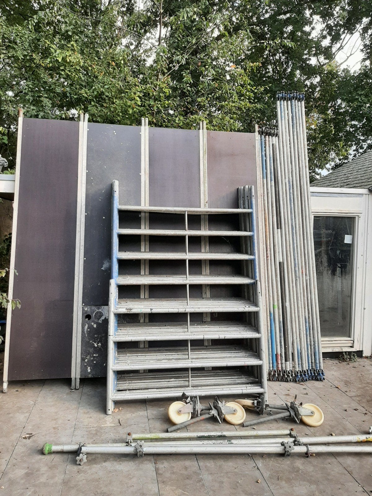 aluminium rolsteiger layher Werkhoogte 10.5 mtr, Ophalen, Gebruikt, Rolsteiger of Kamersteiger, 5 meter of hoger