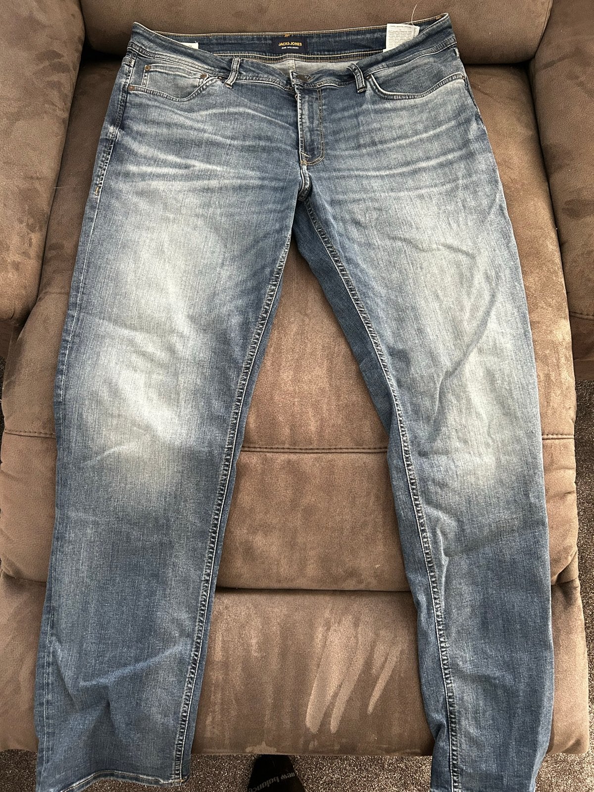 Jack & Jones Spijkerbroek Maat 36/34, Verzenden, Zo goed als nieuw, Blauw, W36 - W38 (confectie 52/54)