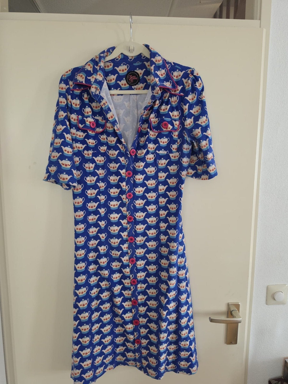 Hele leuke Tante Betsy jurk xl, Kleding | Dames, Blauw, Maat 46/48 (XL) of groter, Ophalen of Verzenden, Zo goed als nieuw