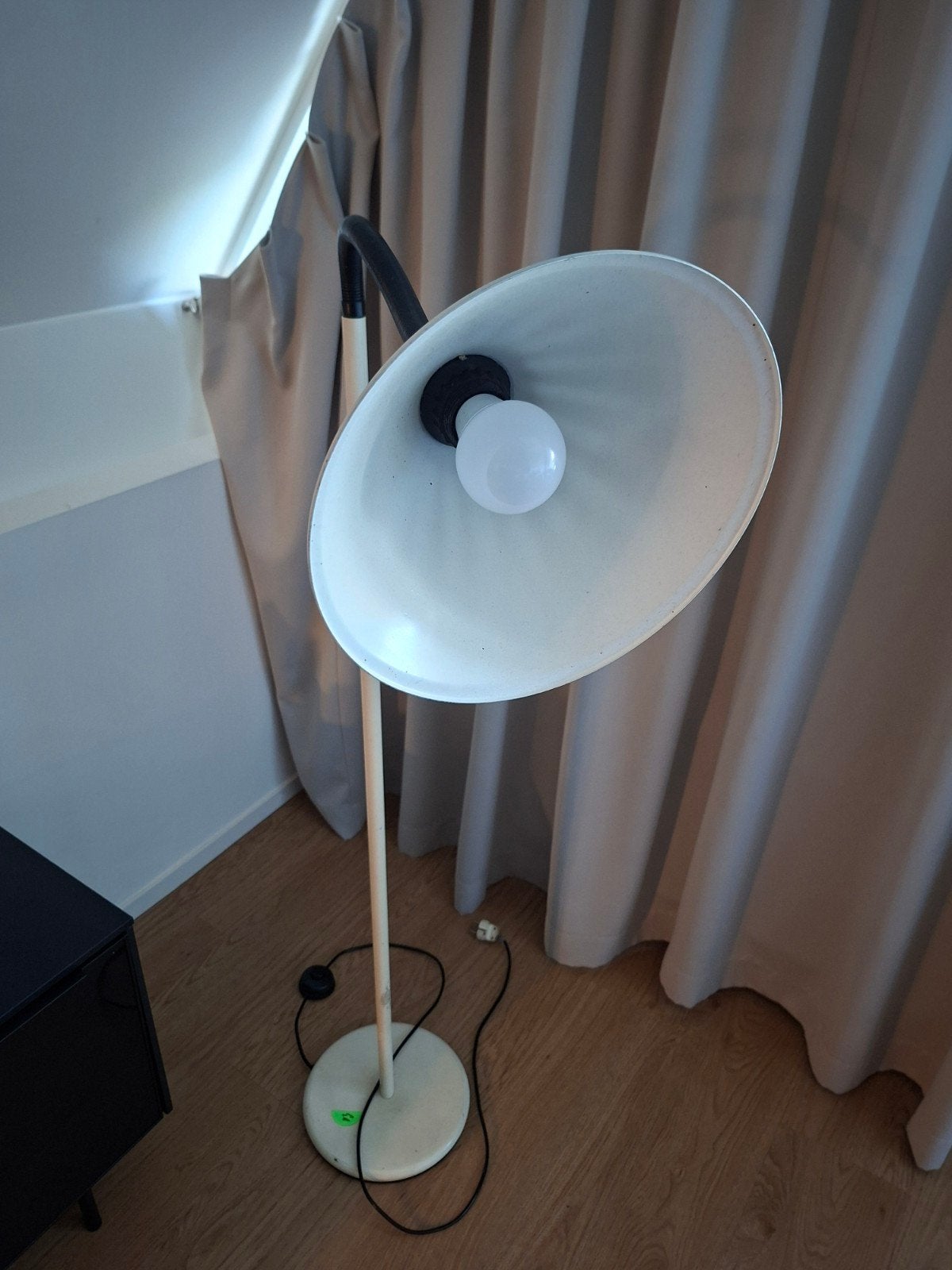 Vintage vloerlamp met flexibele arm, Ophalen, 100 tot 150 cm, Vintage, E27 (groot)