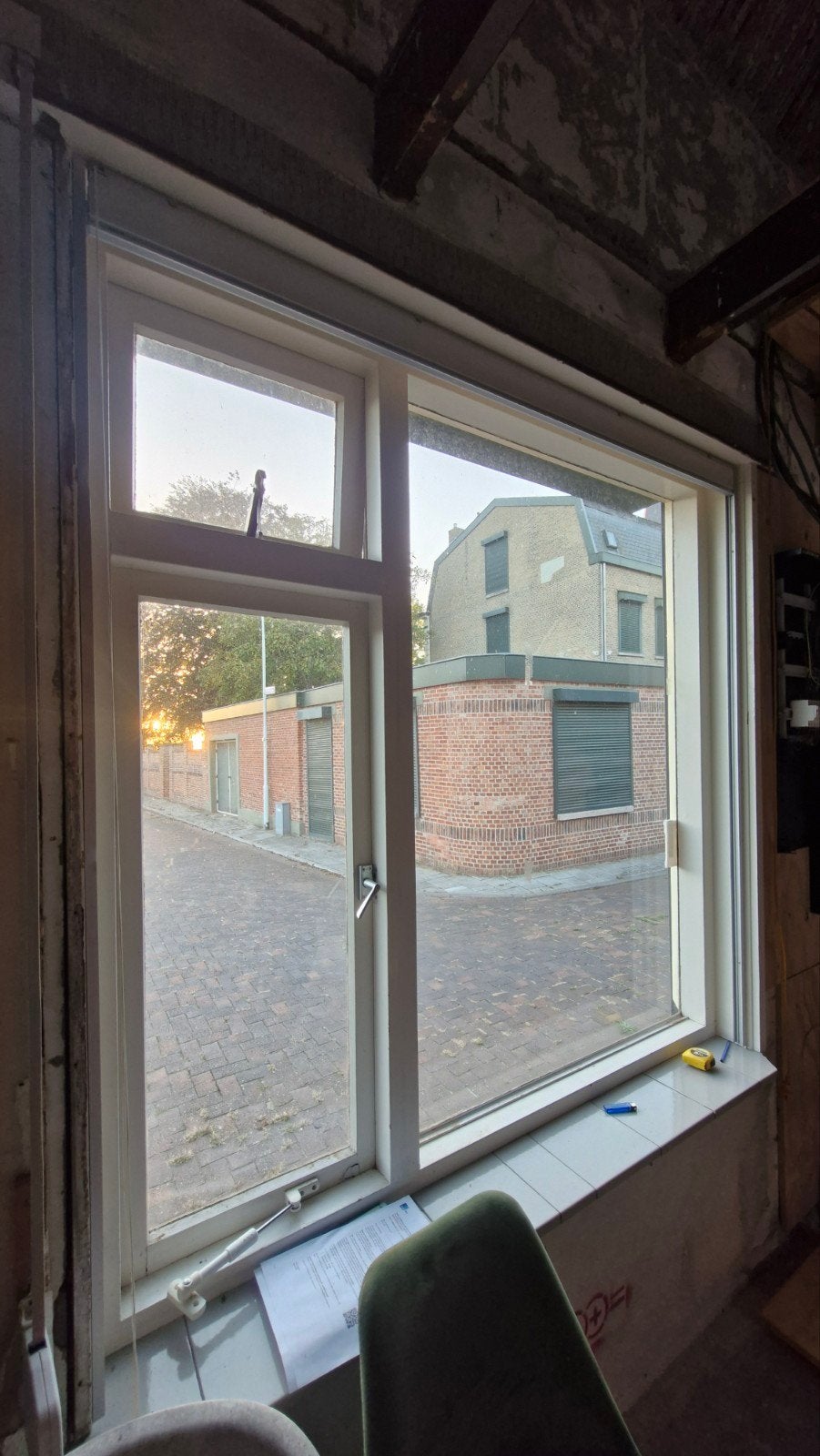 Gebruikt raamkozijn met glas - Afmetingen in beschrijving, Ophalen, Gevelraam of Ruit, Gebruikt, 160 cm of meer