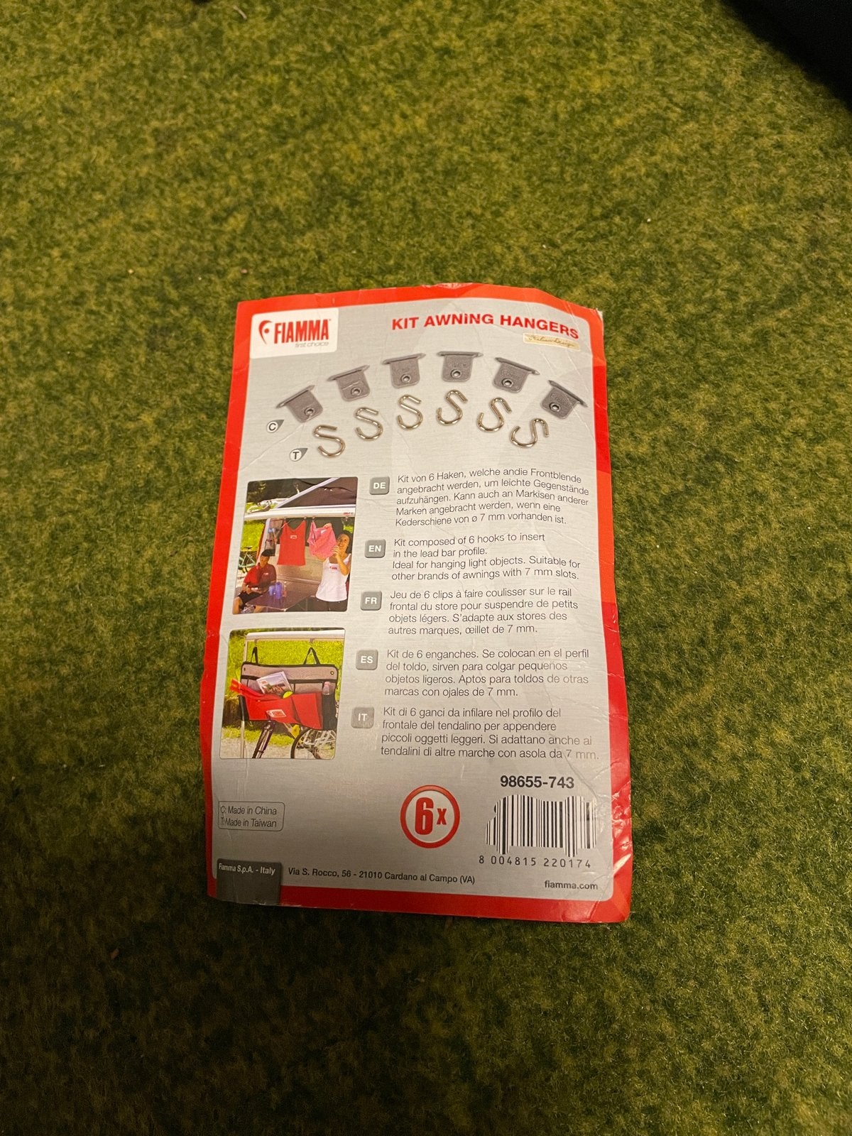 Fiamma Kit Awning Hangers - Luifelhangers (6 stuks), Ophalen, Zo goed als nieuw