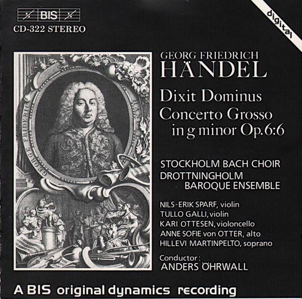 HÄNDEL Dixit dominus CD VON OTTER SPARF BIS FIRST PRINT ZGAN, Ophalen of Verzenden, Barok, Zo goed als nieuw, Kamermuziek