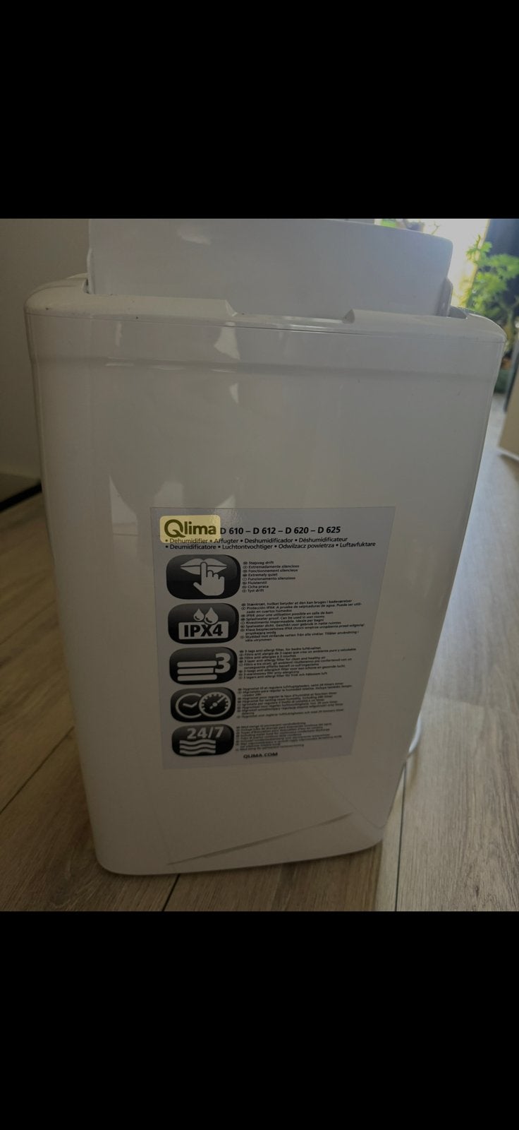 Qlima d612 ontvochtiger, Witgoed en Apparatuur, Minder dan 60 m³, 3 snelheden of meer, Ophalen of Verzenden, Zo goed als nieuw