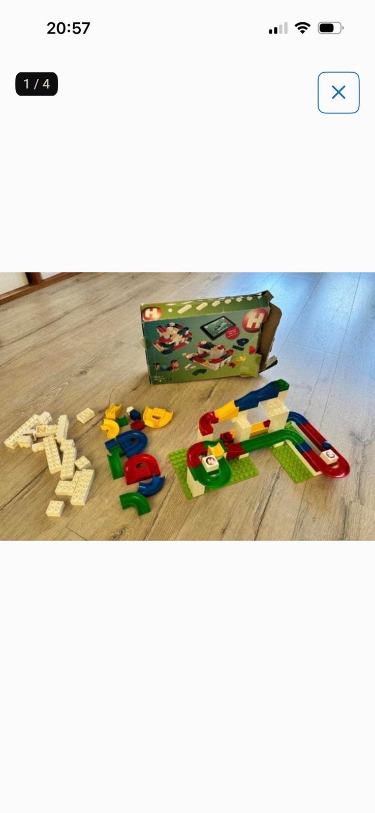 Hubelino knikkerbaan basisset, Ophalen, Gebruikt