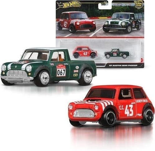 Morris Mini '67 Austin Pickup 2 Pack Set 1:64 HotWheels, Auto, Nieuw, Ophalen of Verzenden, 636 Girard Avenue East Aurora, NY 14052
