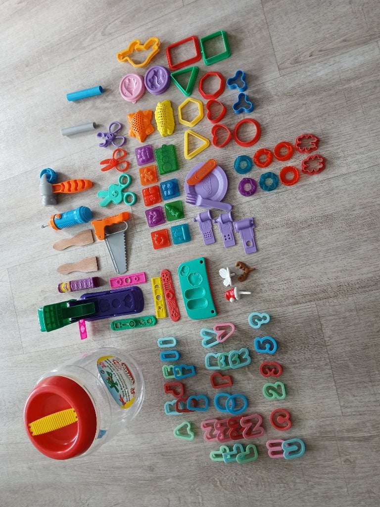 Play-Doh accessoires - grote verzameling in opbergton, Ophalen of Verzenden, Gebruikt, Knutselen