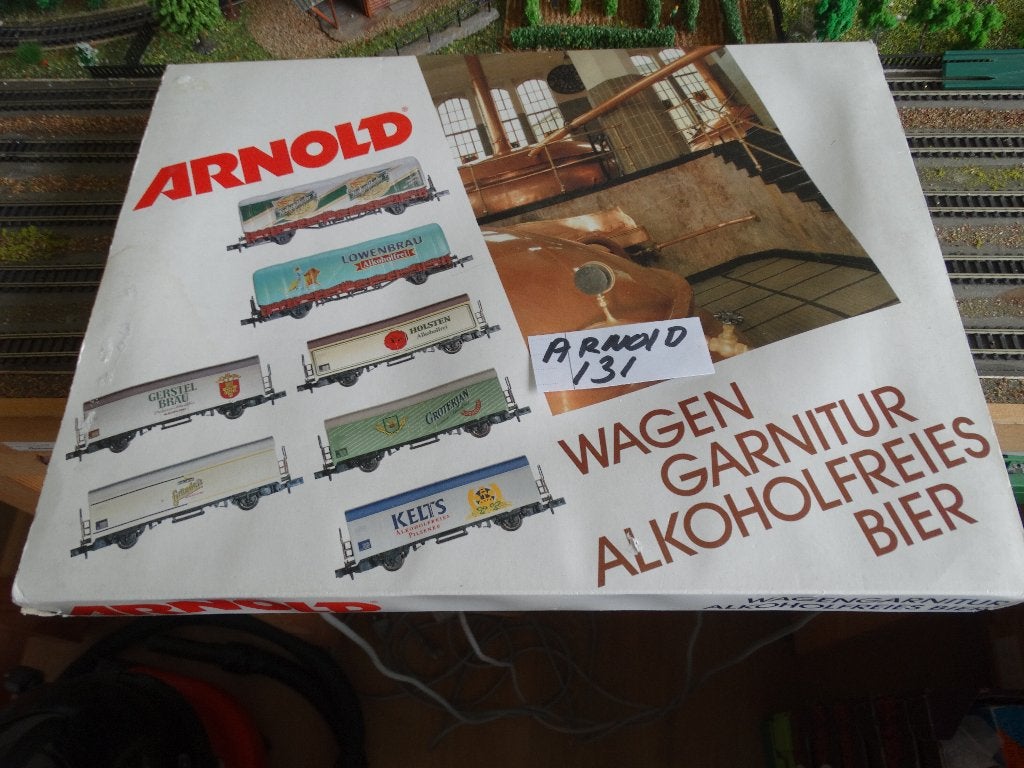 N-Spoor:ARNOLD 0230,adv 131: Wagonset ́ALKOHOLFREIES BEER ́, Hobby en Vrije tijd, Arnold, Treinset, Gelijkstroom of Wisselstroom