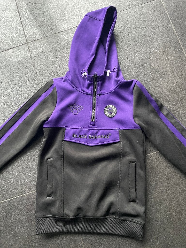 Black Bananas Hoodie Paars/Zwart - Zo goed als nieuw, Jongen of Meisje, Trui of Vest, Ophalen of Verzenden, Zo goed als nieuw