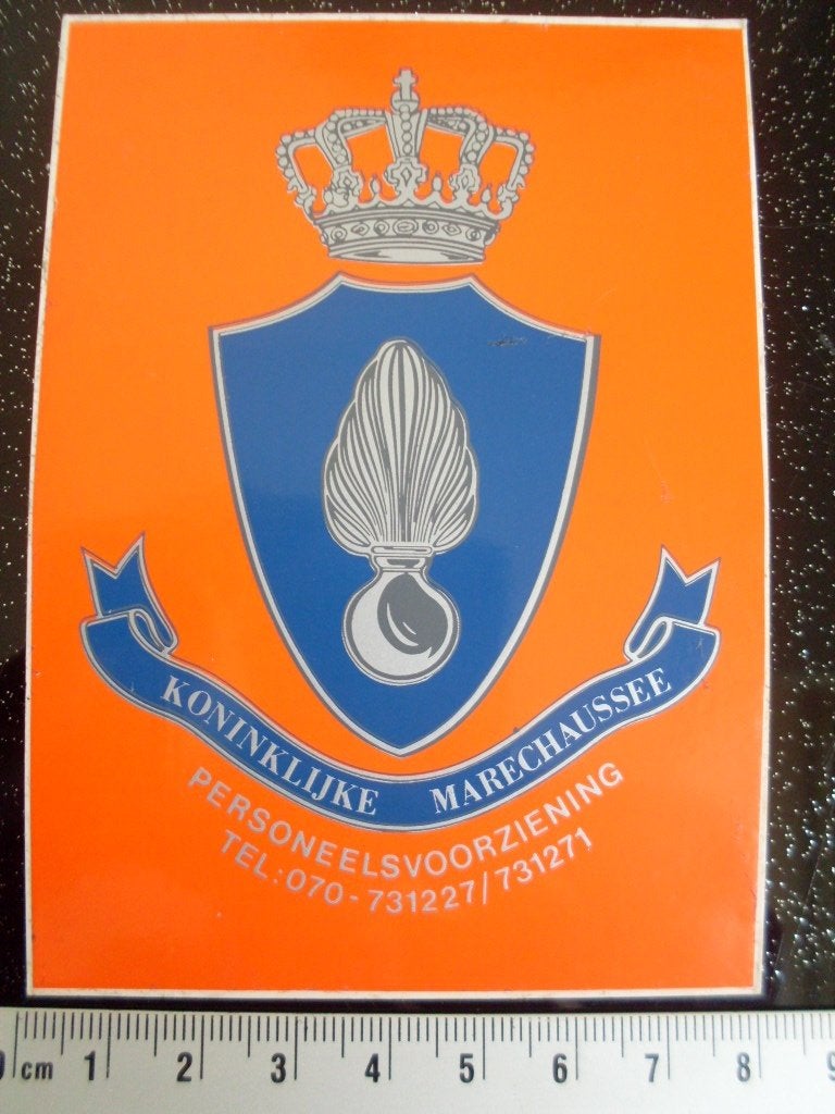 sticker koninklijke marechaussee personeelsvoorziening logo, Verzamelen, Verzenden, Zo goed als nieuw, Bedrijf of Vereniging