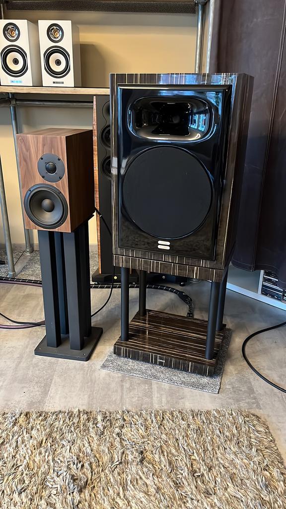 HORNS FP12 luidsprekers in nieuwstaat, Horns, Info@mister-hifi.nl, Zo goed als nieuw, 120 watt of meer
