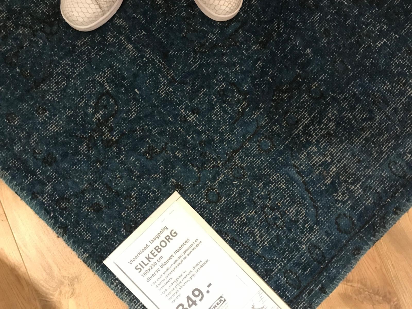 IKEA Silkeborg vloerkleed - Zo goed als nieuw, Ophalen, Blauw, 150 tot 200 cm, 200 cm of meer