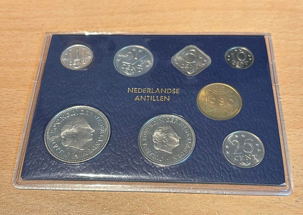 FDC set Nederlandse Antillen ‘s Rijks munt Utrecht 1980, Ophalen of Verzenden, Overige landen, Overige waardes, Setje