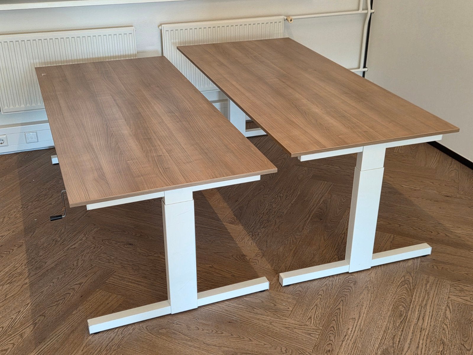 Voortman bureau met zwengel, NIEUW blad naar keuze ( 15 bes, 160 cm, Voortman, In hoogte verstelbaar, Ophalen of Verzenden