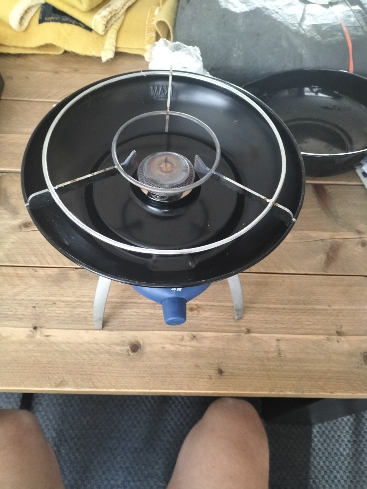 Campingaz Party Grill met CV 470 Plus gasfles (halfvol), Ophalen of Verzenden, Gebruikt