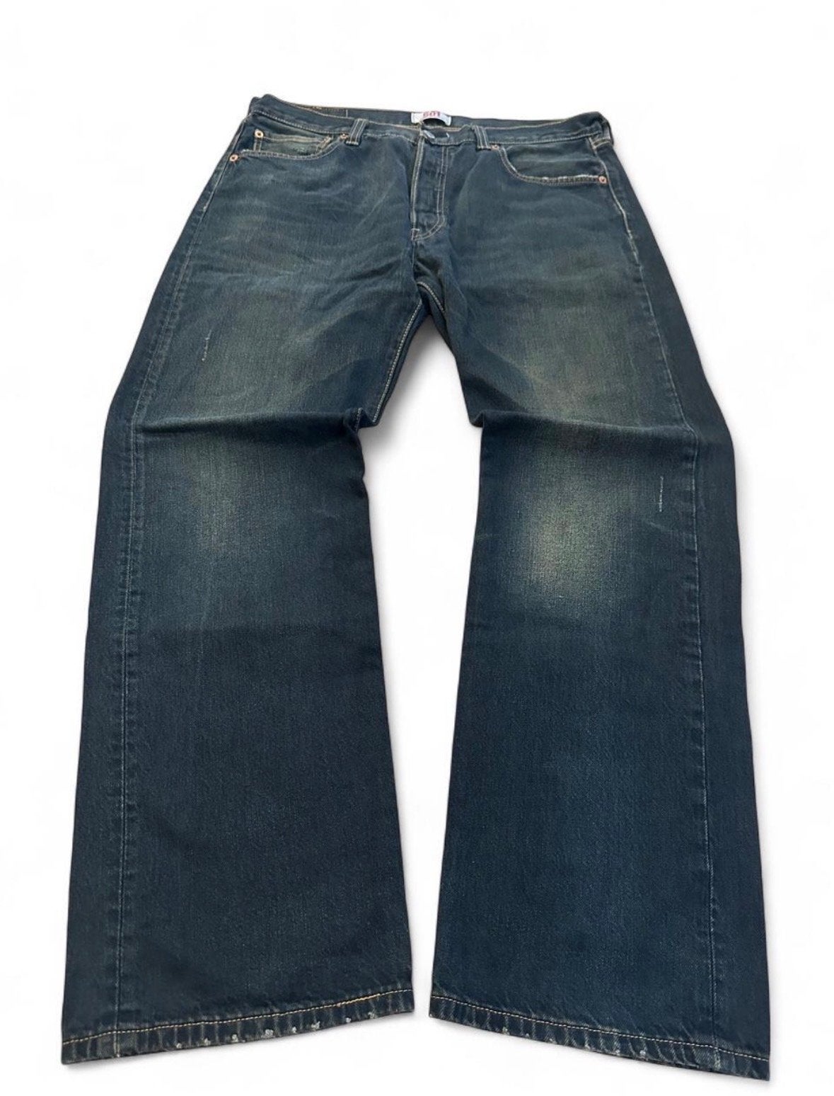 Levi's 501 Straight Leg Jeans 34x30 Charcoal Grey Stonewash, Ophalen of Verzenden, Gedragen, Grijs, W33 - W34 (confectie 48/50)