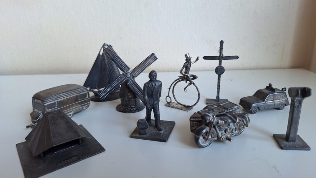 Collectie van 10 Vintage verzilverde Miniatuur Beeldjes, Ophalen of Verzenden, Gebruikt