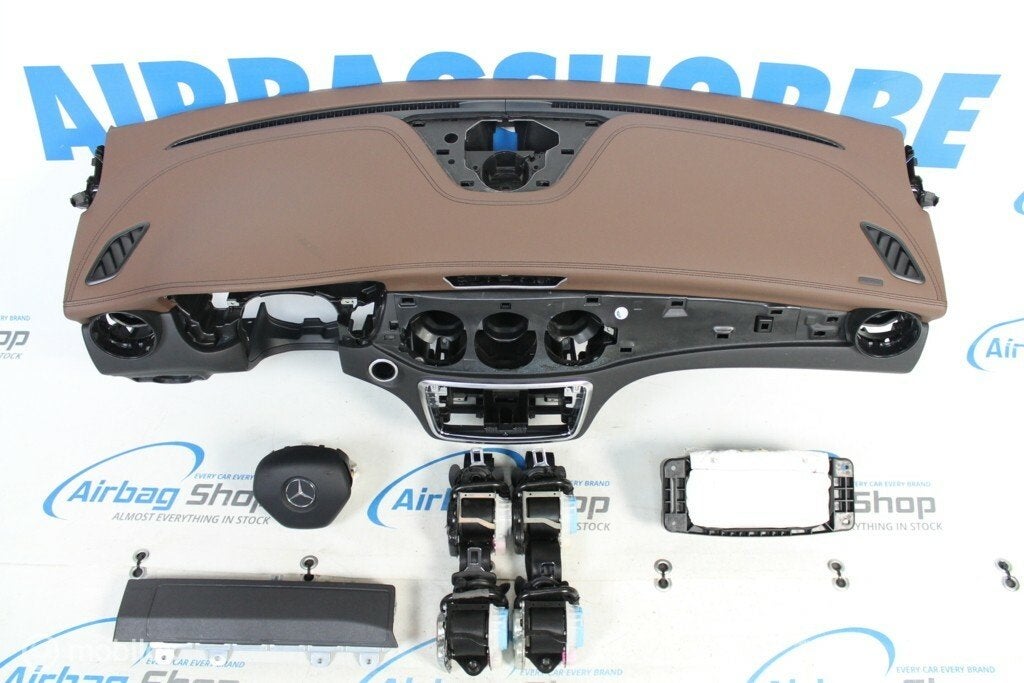 Airbag set - Dashboard leer bruin Mercedes CLA (2013-2016), Auto-onderdelen, Gebruikt, Ophalen of Verzenden