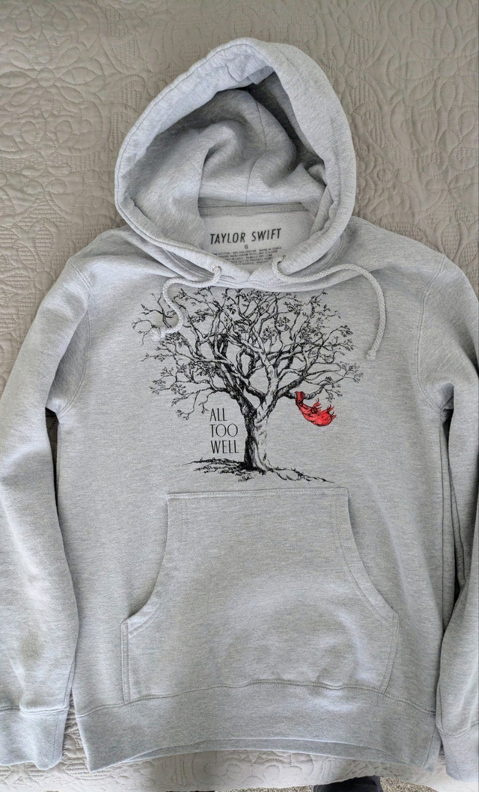 Taylor Swift All Too Well Hoodie - Officiële Merchandise, Zo goed als nieuw, Taylor Swift, Lange mouw, Grijs