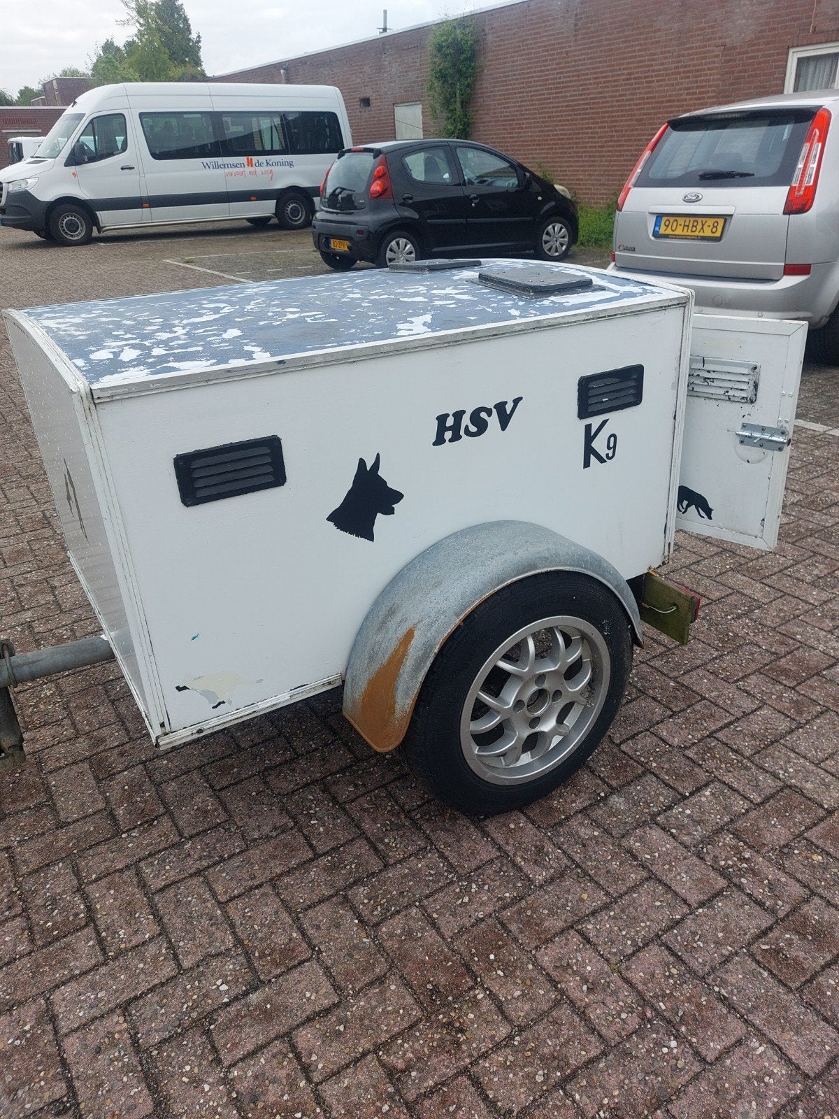 Hondenkar / Hondentrailer HSV K9, Auto diversen, Aanhangers en Bagagewagens, Ophalen of Verzenden, Gebruikt