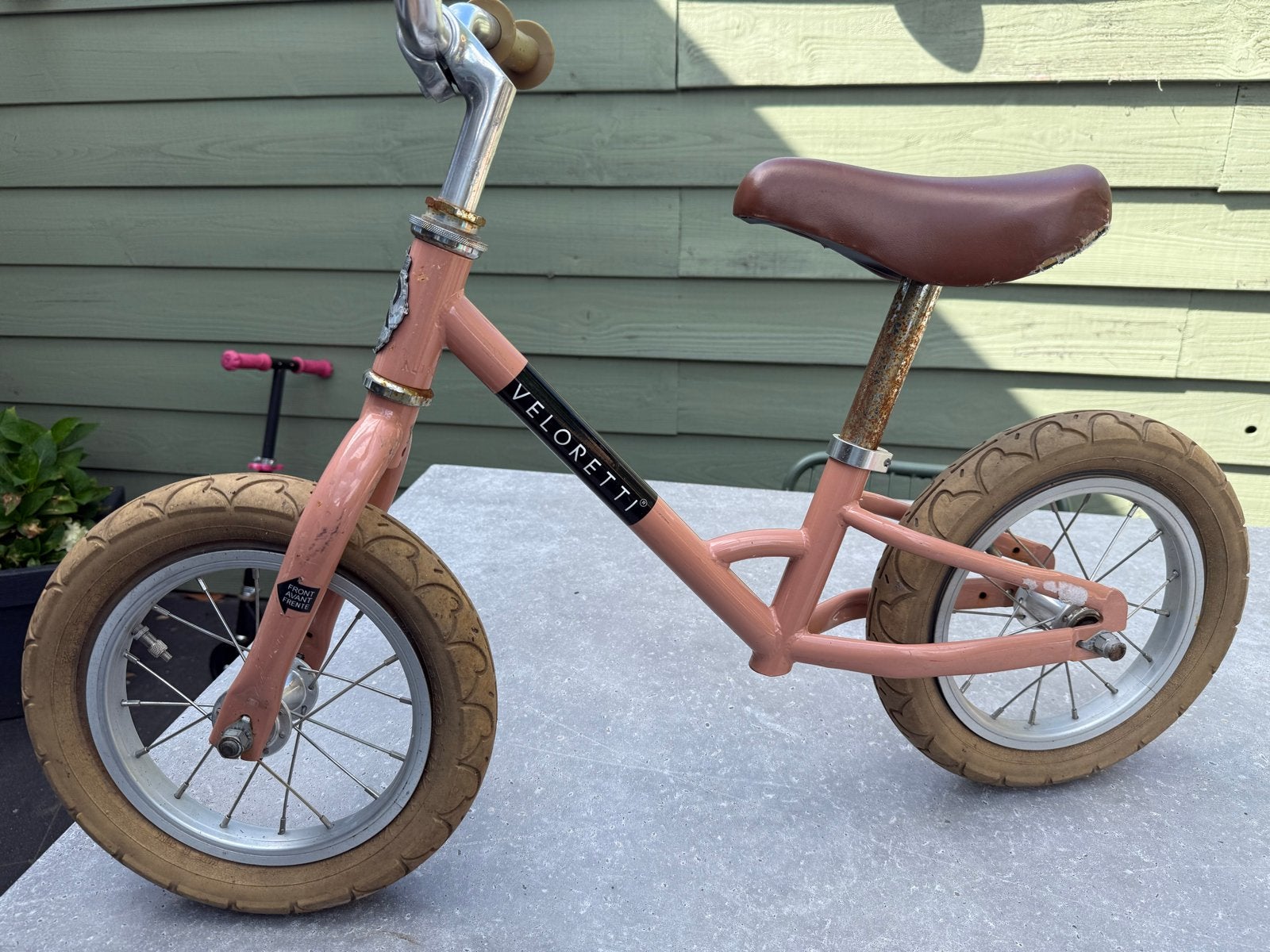Veloretti loopfiets 12 inch - Roze, Ophalen, Gebruikt, Minder dan 16 inch