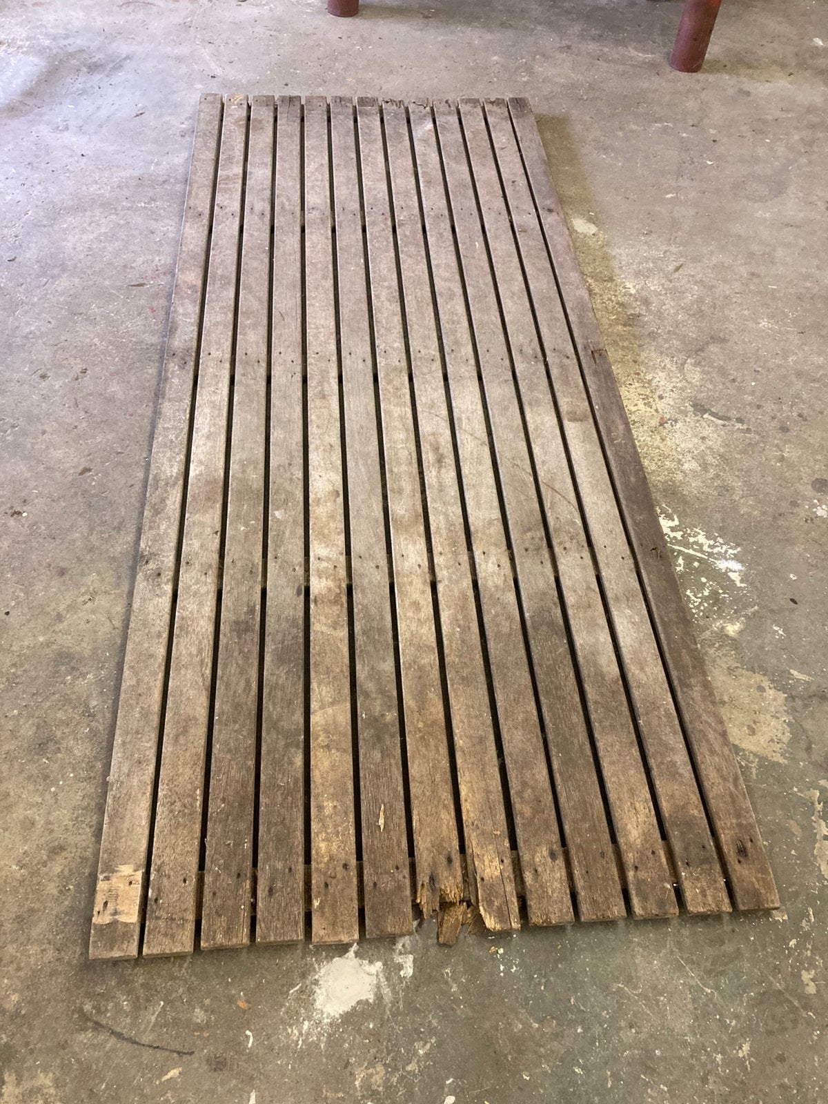 Meranti vlonder, Ophalen, Gebruikt, Hout