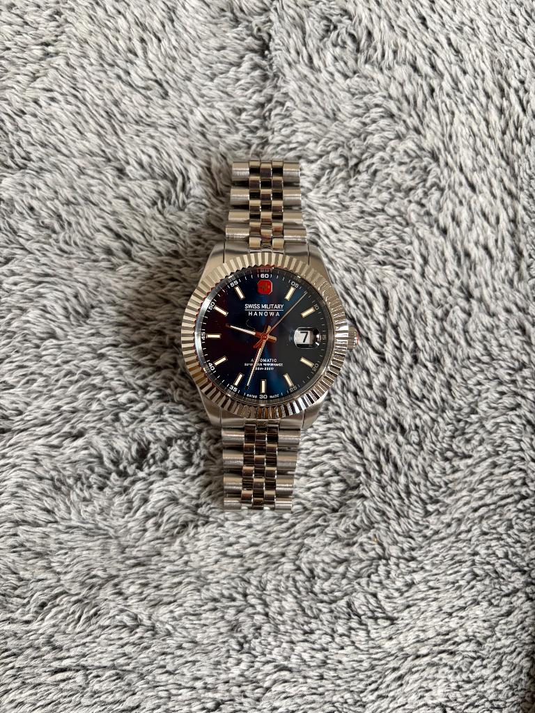 SWISS MILITARY HANOWA DILIGENTER AUTOMATIC HORLOGE, Sieraden, Tassen en Uiterlijk, Horloges | Heren, Overige merken, Staal, Staal