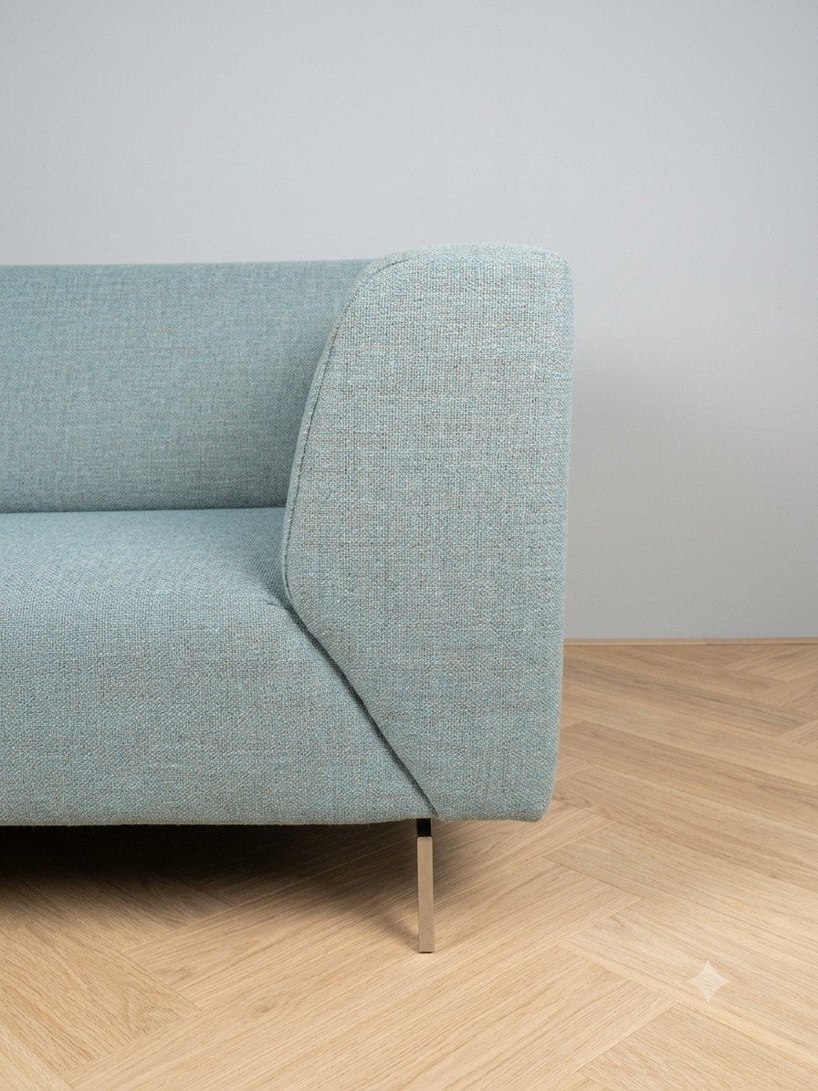 Rolf Benz 318 Linea | 3 zitsbank | Blauw, Gebruikt, Info@andriesign.nl, Driepersoons, 75 tot 100 cm