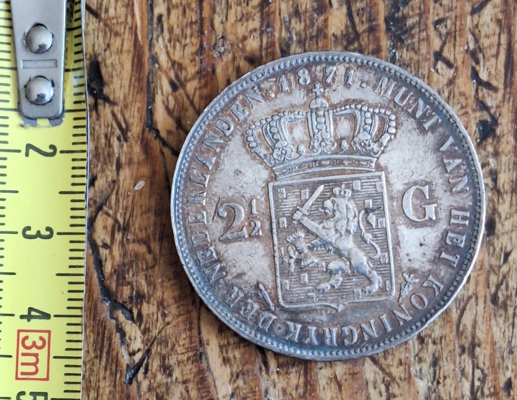 Rijksdaalder 1871, Ophalen of Verzenden, Koning Willem III, 2½ gulden