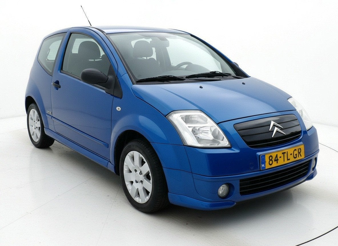 Citroen C2 1.4i VTR Clima-Elek ramen, Auto's, Voorwielaandrijving, Zwart, 4 cilinders, Origineel Nederlands