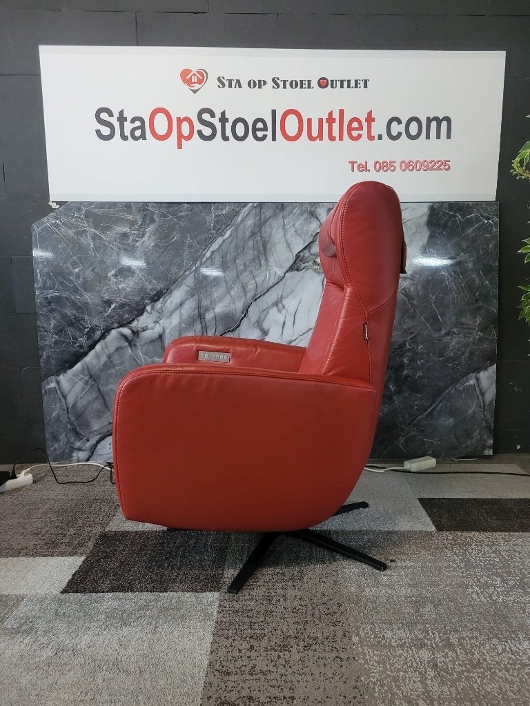 Staopstoel Prominent Sorisso rood op accu, Minder dan 75 cm, Leer, Ophalen of Verzenden, Zo goed als nieuw