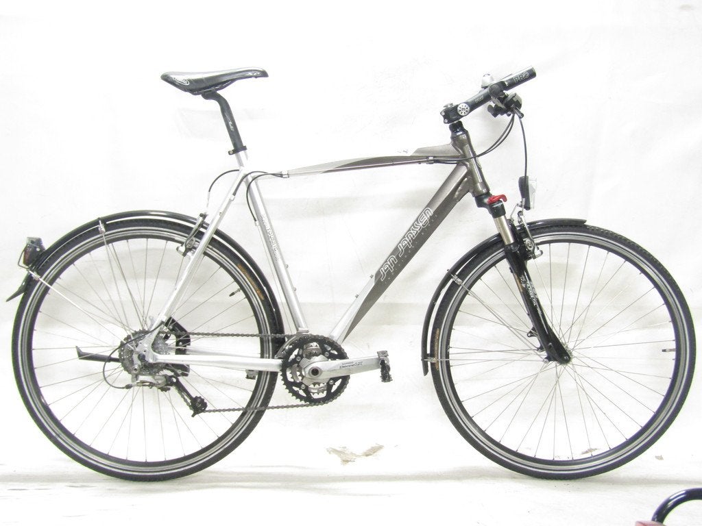 Jan-janssen Impress grijs heren 60cm 28inch, Fietsen en Brommers, 57 tot 61 cm, Gebruikt, Overige merken, Versnellingen