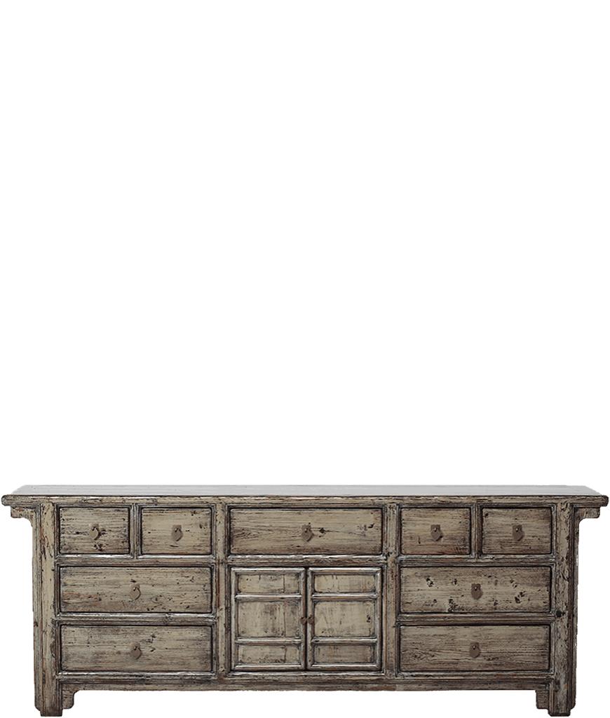 Oud Chinees dressoir 03066, Huis en Inrichting, Kasten | Dressoirs, Nieuw, Ophalen of Verzenden, 200 cm of meer, 25 tot 50 cm