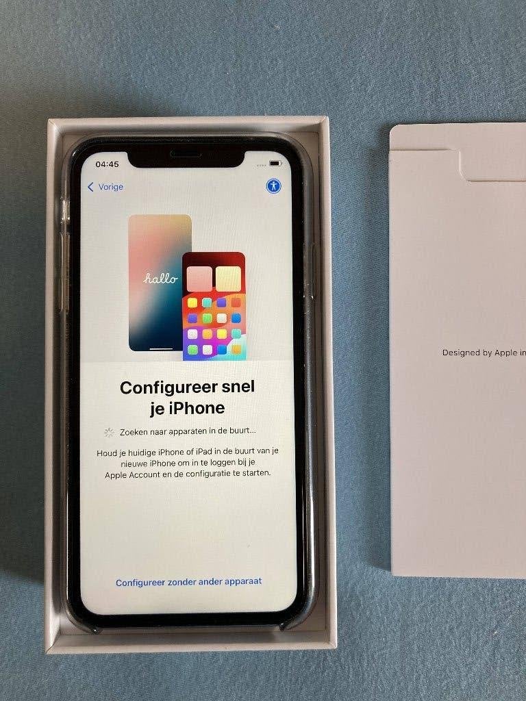 Iphone XR lichtblauw 64 Gb optisch nieuwstaat in doos, Telecommunicatie, Mobiele telefoons | Apple iPhone, 89 %, Blauw, IPhone XR