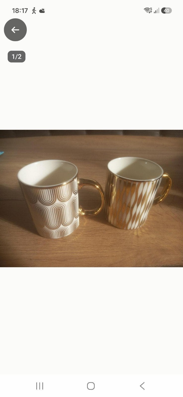 2 Nieuwe Goudkleurige Bekers, Overige typen, Ophalen of Verzenden, Nieuw, Goud