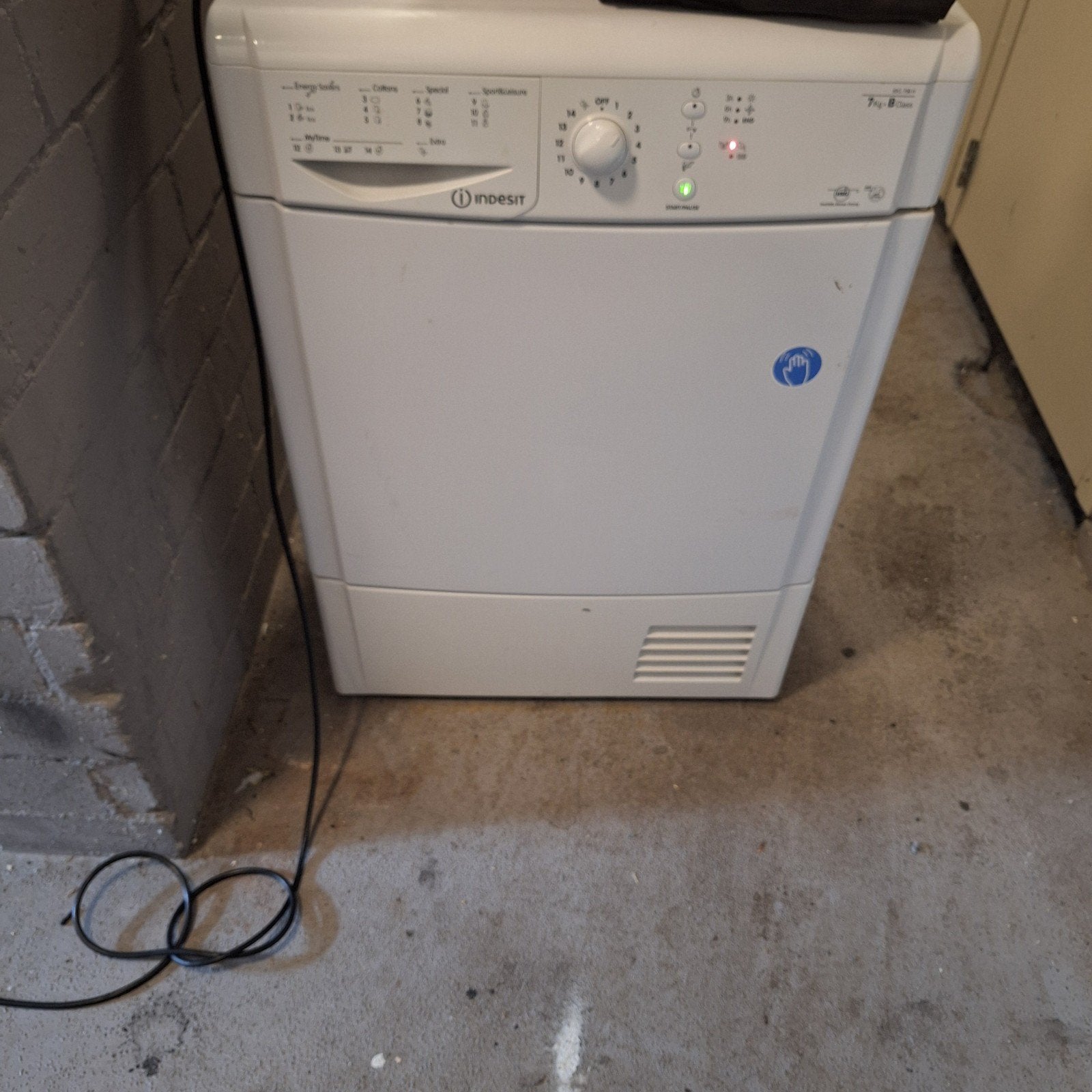 Indesit wasdroger 7 kg - Voorlader - bezorging mogelijk, Witgoed en Apparatuur, Wasdrogers, Ophalen, 6 tot 8 kg, Gebruikt, Minder dan 85 cm