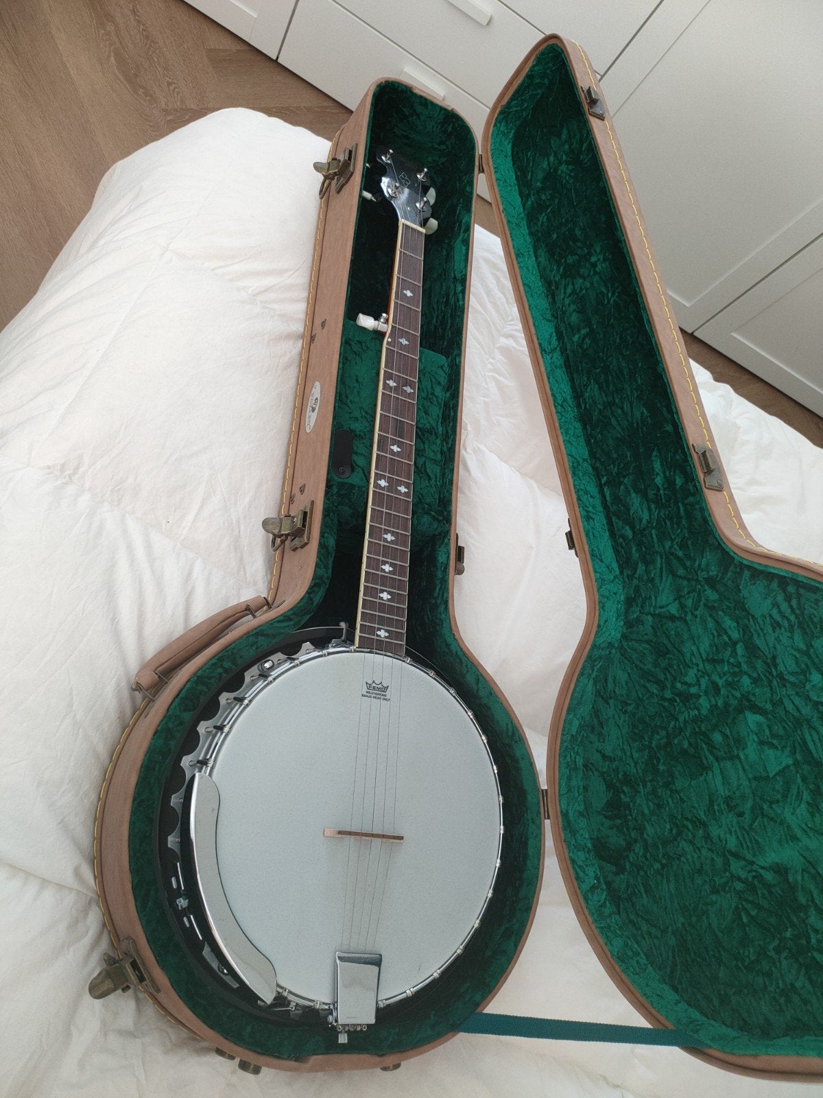 Zo goed als nieuwe Stagg banjo, Muziek en Instrumenten, Snaarinstrumenten | Banjo's, Zo goed als nieuw, 5-snarige of Bluegrassbanjo