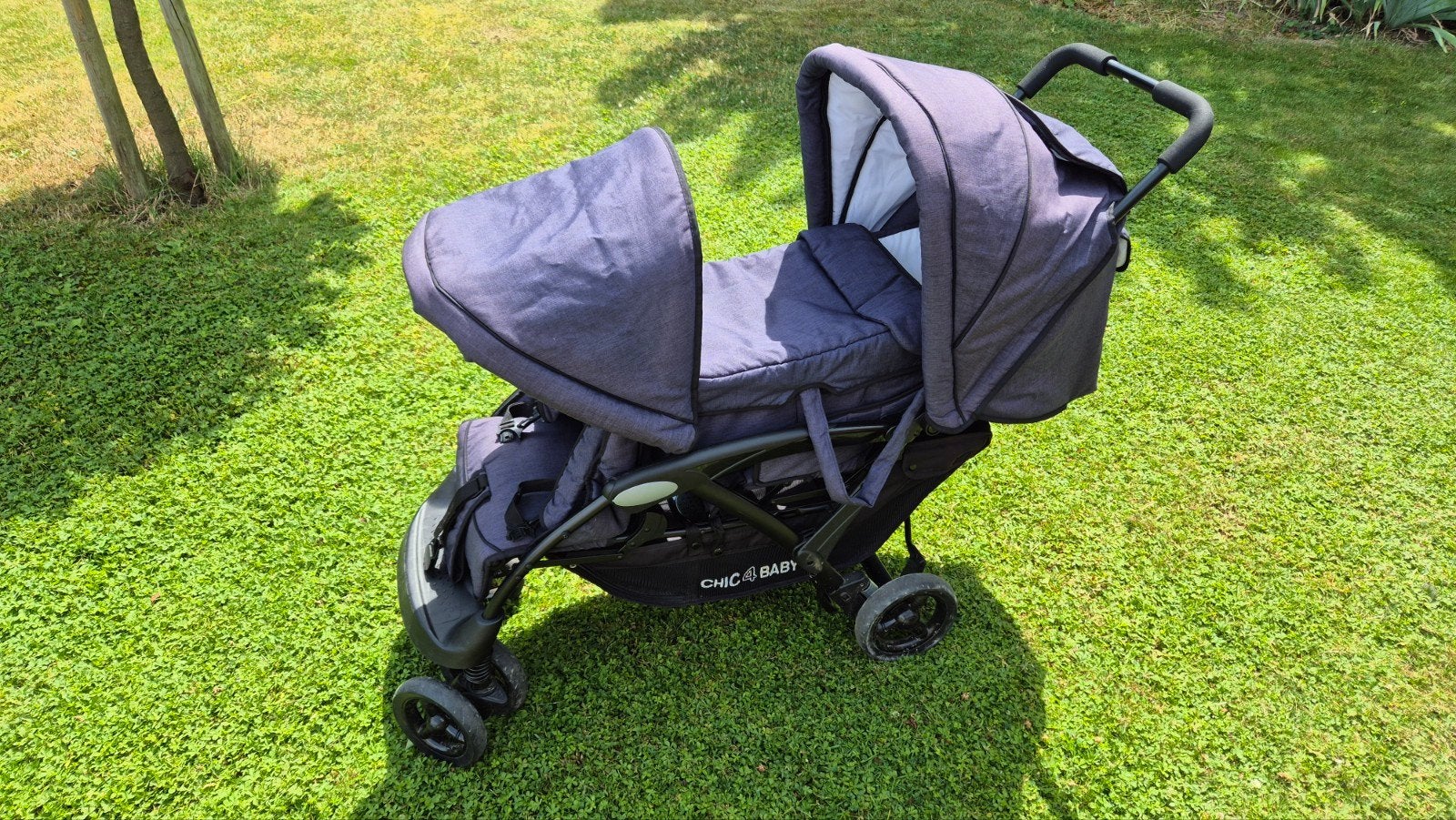 Chic 4 Baby Duowagen met reiswieg - Zo goed als nieuw, Zo goed als nieuw, Ophalen, Overige merken, Duowagen