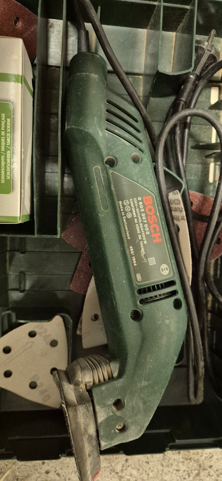 Bosch PSM 160 A Multischuurmachine in koffer, Ophalen of Verzenden, Gebruikt, Minder dan 600 watt, Overige typen