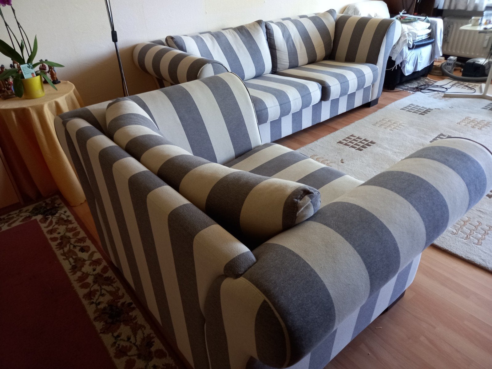 3 zits bank + xxl fauteuil, Ophalen, 75 tot 100 cm, Stof, 200 tot 250 cm