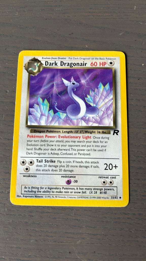 Dark dragonair pokemon kaart, Verzenden