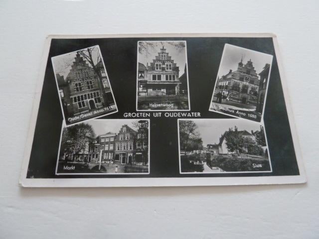 Oudewater 1958 Groeten Uit, Ophalen of Verzenden, 1940 tot 1960, Gelopen, Utrecht