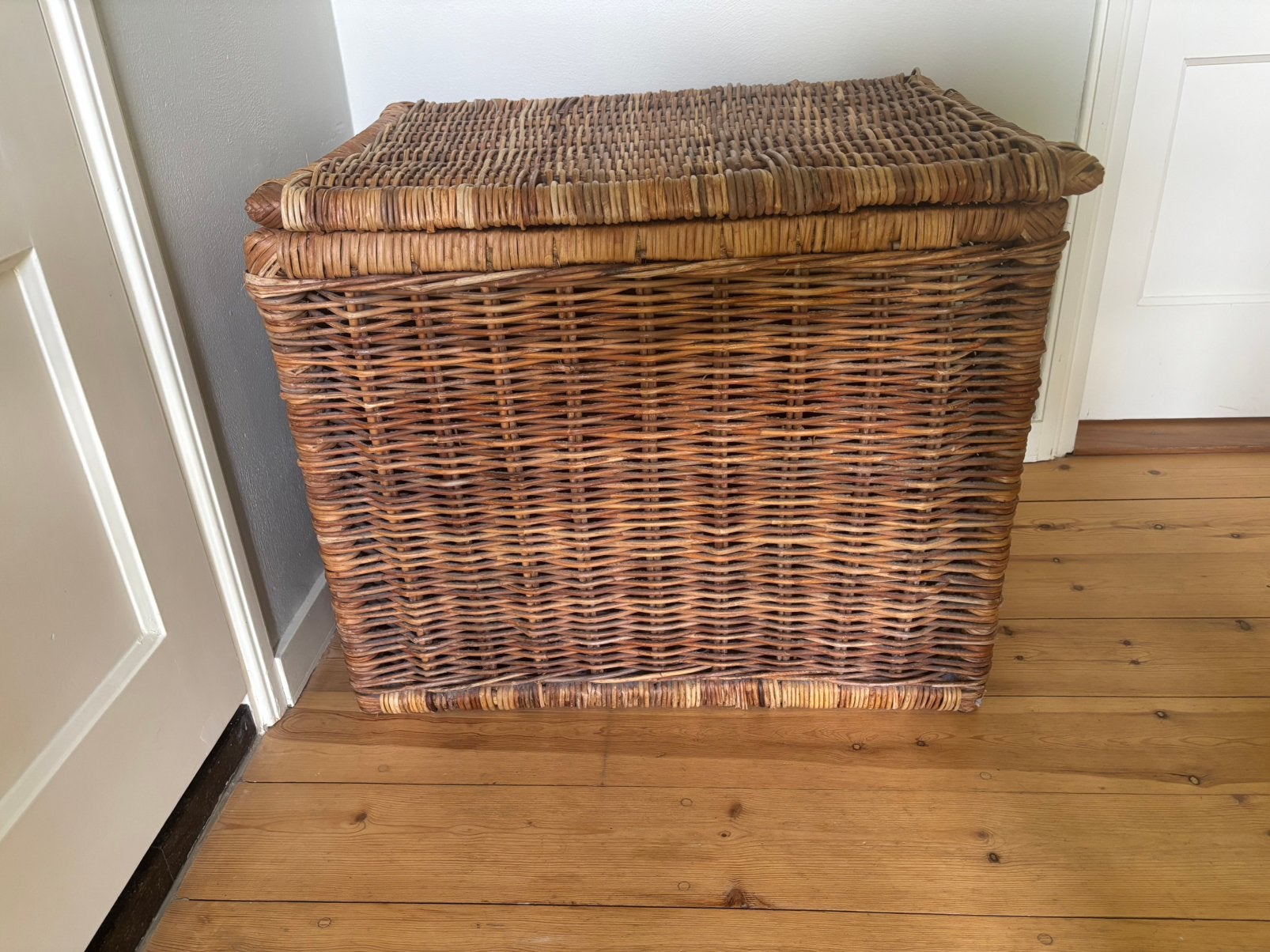 Rieten Mand XL, Ophalen, Gebruikt, Gevlochten, Mand