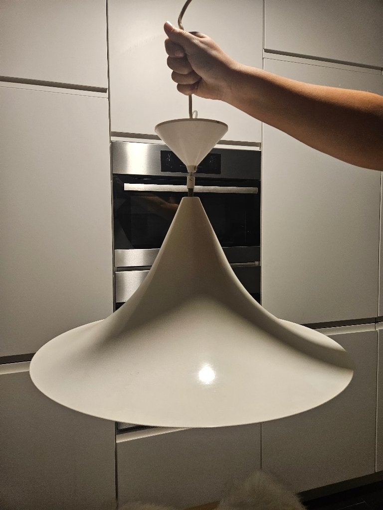 Vintage trompetlamp - Deens design - jaren '60, Ophalen of Verzenden, Zo goed als nieuw, Metaal