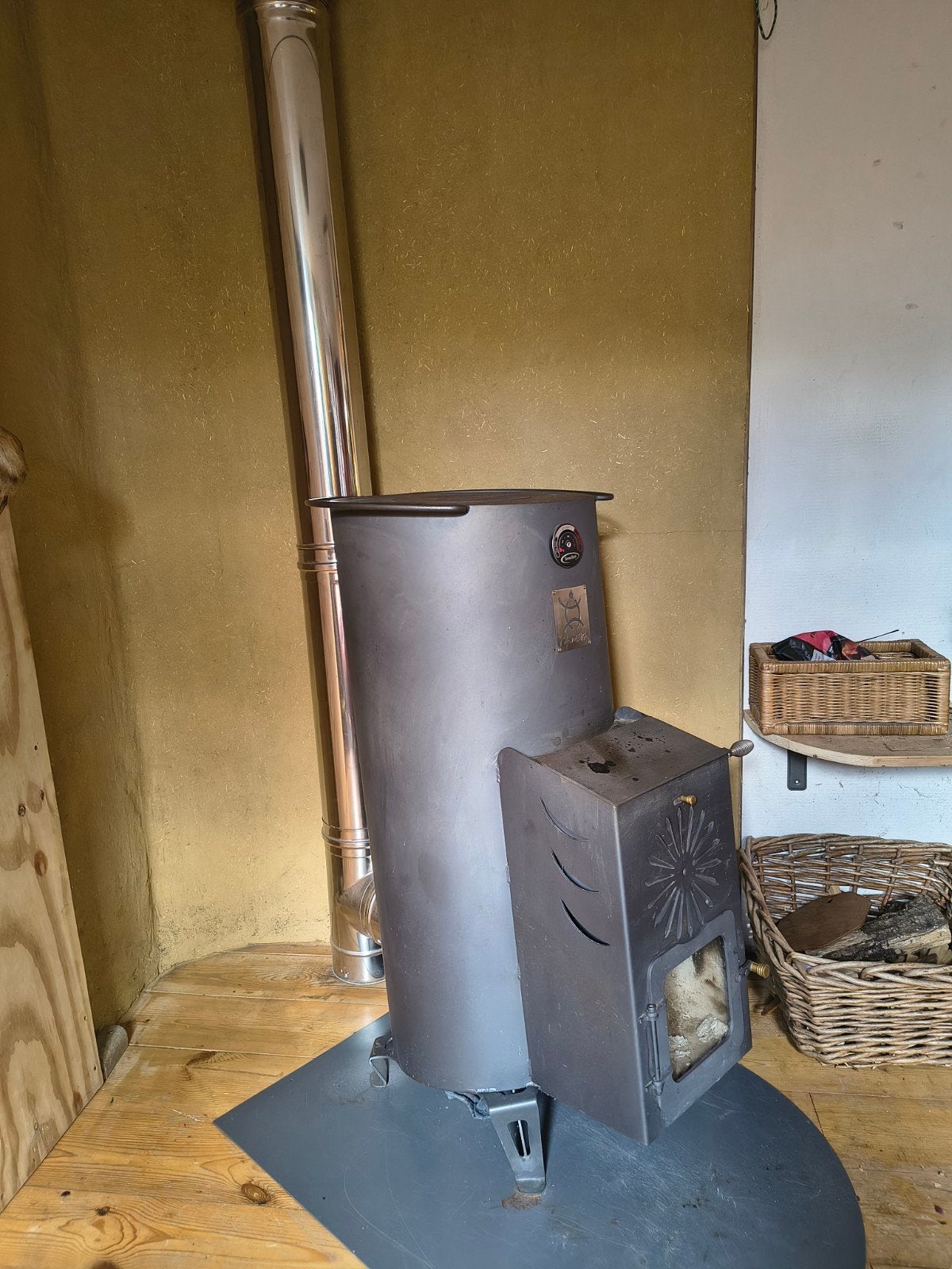 Rocketstove Houtkachel - Efficiënt en Duurzaam Verwarmen, Ophalen, Gebruikt, Houtkachel, Vrijstaand