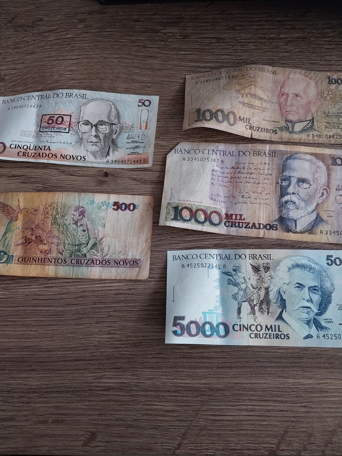 Set Braziliaanse Cruzeiros bankbiljetten, Ophalen of Verzenden