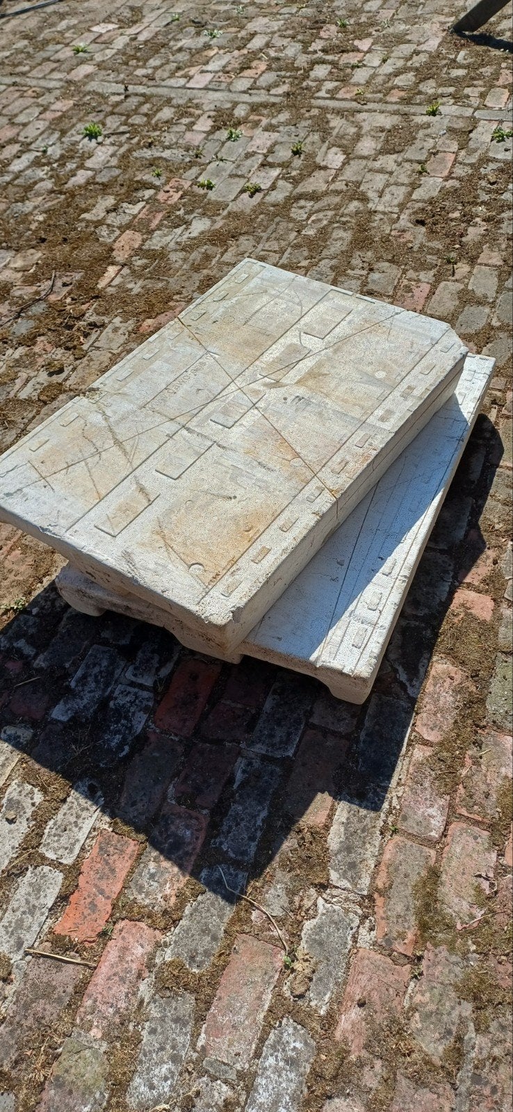 Gratis afhalen 2 piepschuim pallets 79x118cm, Ophalen, 60 cm of meer, 10 m² of meer, Vloertegels